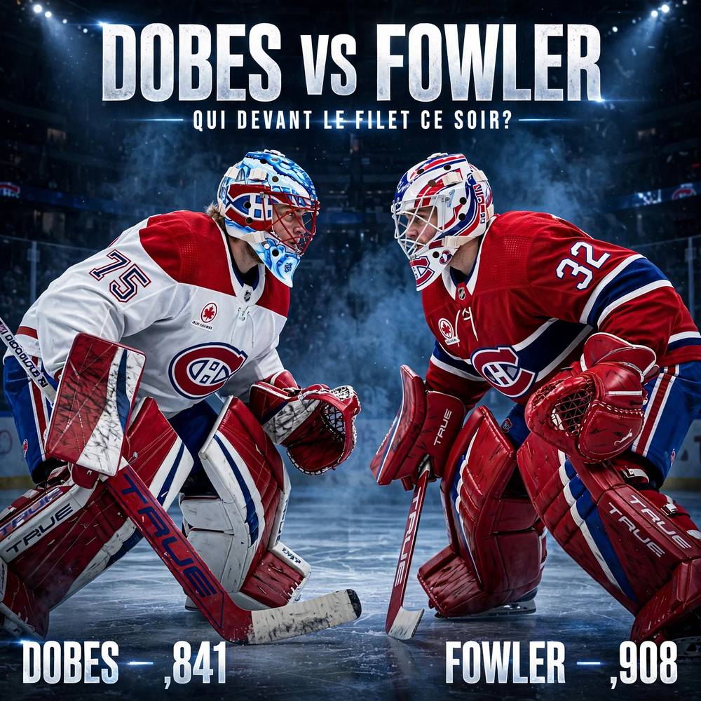 Jakub Dobes et Jacob Fowler, gardiens des Canadiens de Montréal